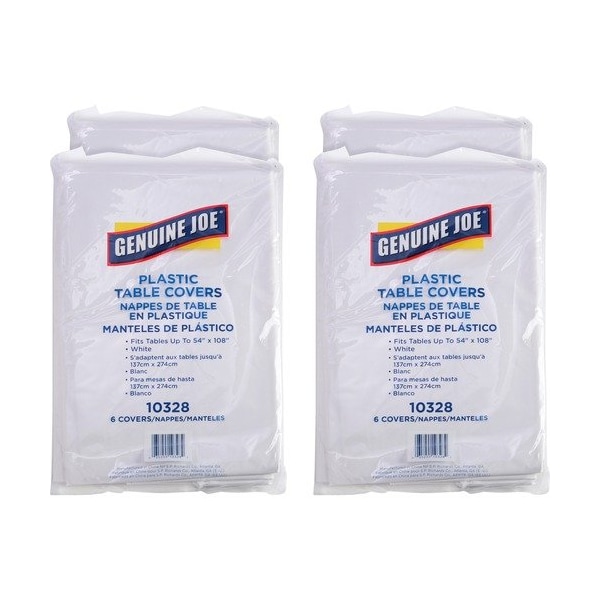 Genuine Joe TABLECOVR, PLASTIC, 54X96, WE, 4PK GJO10328CT - main